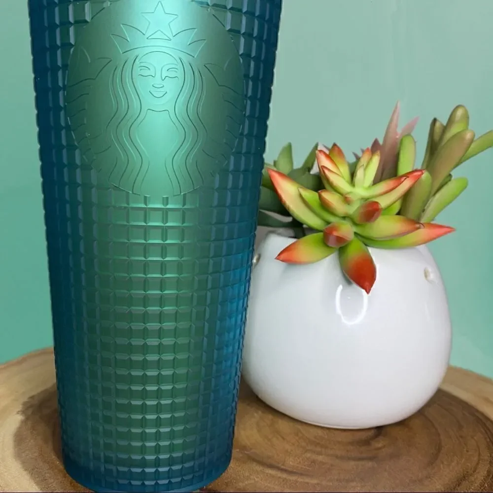 Starbucks 2022 Green Grid Venti 24oz Tumbler Cold Cup “Mountain Dew”  New